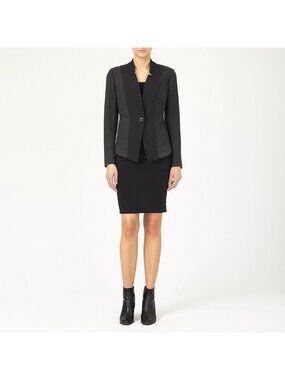 Anthropologie Elevenses Wool Blend Tuxedo Blazer, 8